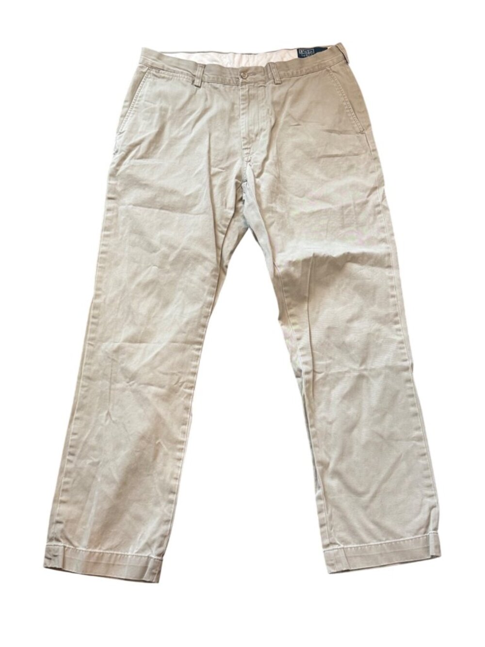 Polo Ralph Lauren Mens Classic Fit Khaki Chinos 35/32 Cotton Beige